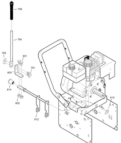 Shift Yoke Diagram and Parts List for 622505X105A 2004 Briggs and Stratton Snow Blower